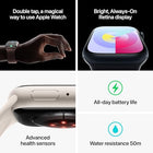 Apple Watch Series 9 (GPS + Cell) 45mm Silver Aluminum Case w/ Storm Blue Sport Band - S/M