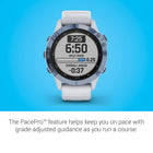 Garmin Fenix 6 Pro Solar ? 47mm Titanium ? Mineral Blue Case with Whitestone Band ? 010-02410-18