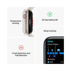 Apple Watch Series 8 GPS+Cell 45mm Starlight Aluminum Case - Starlight Sport Band  - M/L - MNVQ3LL/A