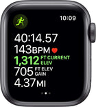 Apple Watch Series 4 (GPS + Cellular, 44MM) - Space Black Aluminum Case with Black Sport Band