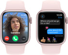 Apple Watch Series 9 (GPS+Cell) 41mm Pink Aluminum Case w/ Light Pink Sport Band - S/M