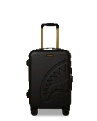 REALITY CHECK SHARKITECTURE CARRY-ON JETBLACK LUGGAGE (GOLD HARDWARE)