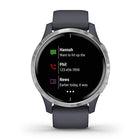Garmin - Venu Smartwatch 43mm Fiber-Reinforced Polymer - Granite Blue - 010-02173-01