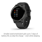 Garmin - vivoactive 4S Smartwatch 40mm Fiber-Reinforced Polymer - Slate - 010-02172-11