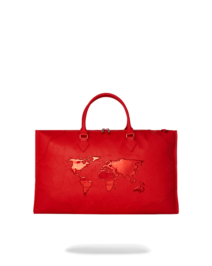 JAMES FIRST CLASS RUBY RED PYRAMID LARGE DUFFLE