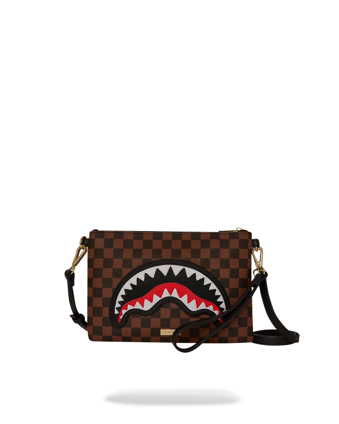 SAWTOOTH SHARKS IN PARIS CROSSOVER CLUTCH