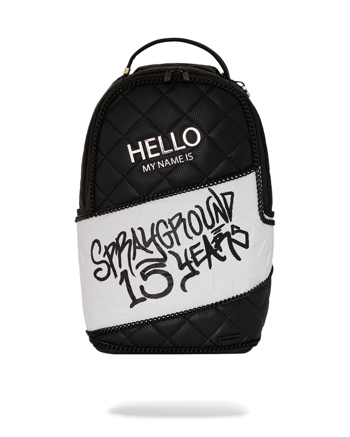 HELLO MY NAME IS 15 YEARS QUILTED BACKPACK (SUPER RARE)